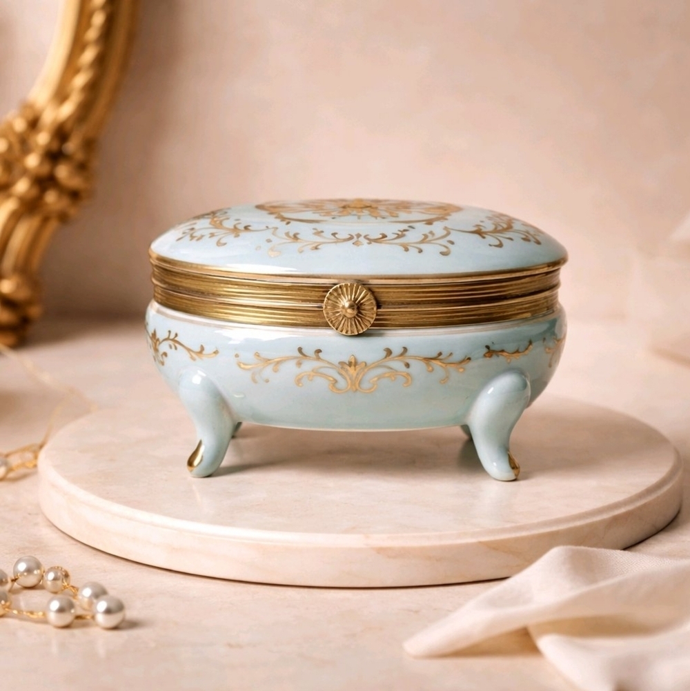 Mid 90s Antique Trinket Box #VIN2